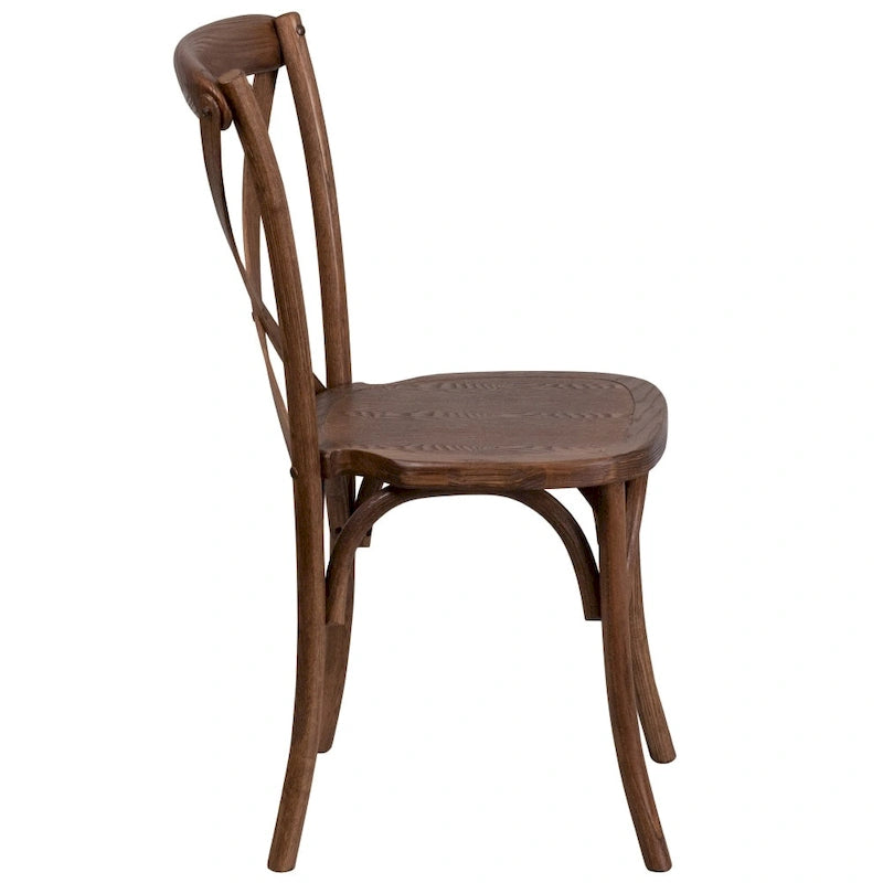 Ensemble de table de ferme pliante rustique de 2,74 m x 12,19 m avec 10 chaises à dossier croisé et coussins