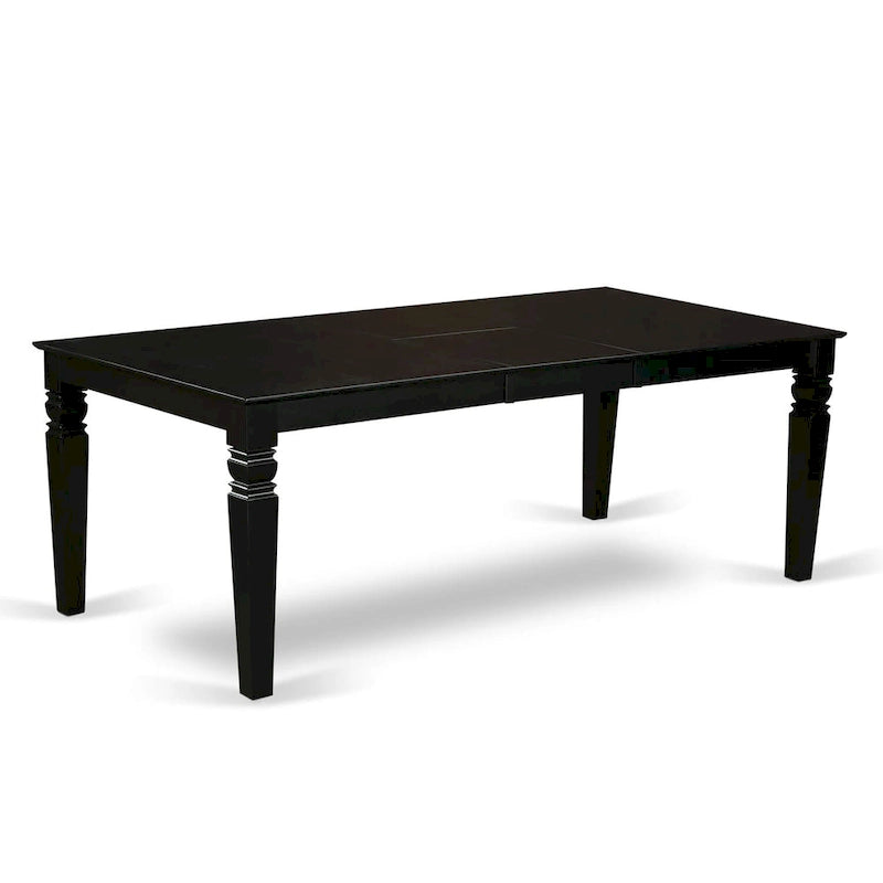 East West Furniture – Ensemble de meubles de salle à manger – Une table de cuisine rectangulaire et des chaises de salle à manger, noir (options de pièces)