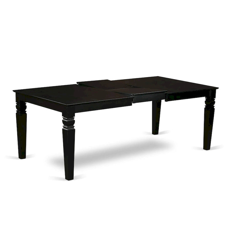 East West Furniture – Ensemble de meubles de salle à manger – Une table de cuisine rectangulaire et des chaises de salle à manger, noir (options de pièces)