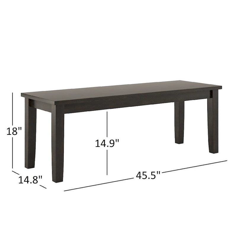Ensemble de coin-repas Wilmington II avec base de piédestal ronde, fini noir antique, par iNSPIRE Q Classic
