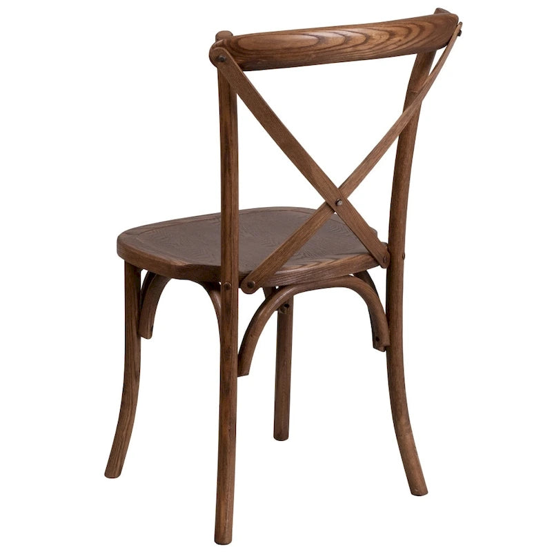 Ensemble de table de ferme rustique pliable 2,4 m x 12 m avec 8 chaises à dossier croisé et coussins