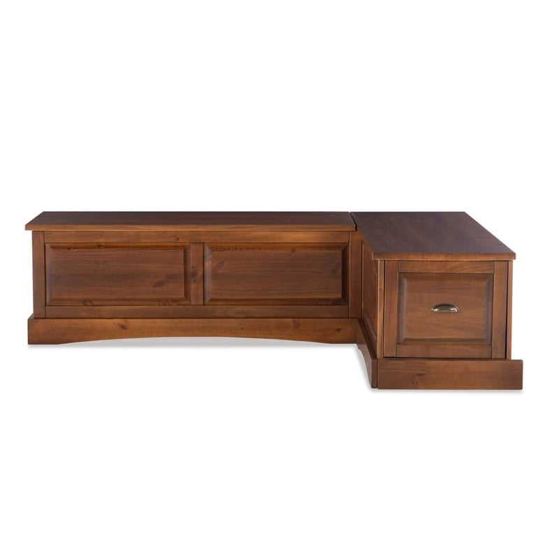 Ensemble de table de coin sans dossier Ame Walnut