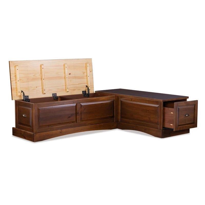 Ensemble de table de coin sans dossier Ame Walnut