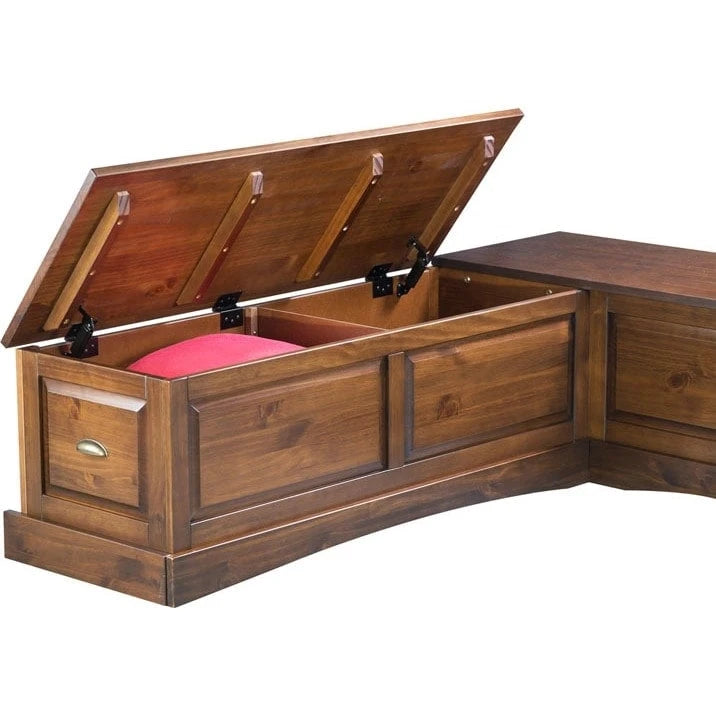 Ensemble de table de coin sans dossier Ame Walnut