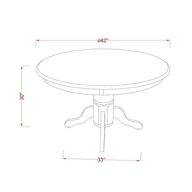 Ensemble de table de cuisine East West Furniture - une table ronde et des chaises en tissu de lin de couleur noire, noir (option de pièces)