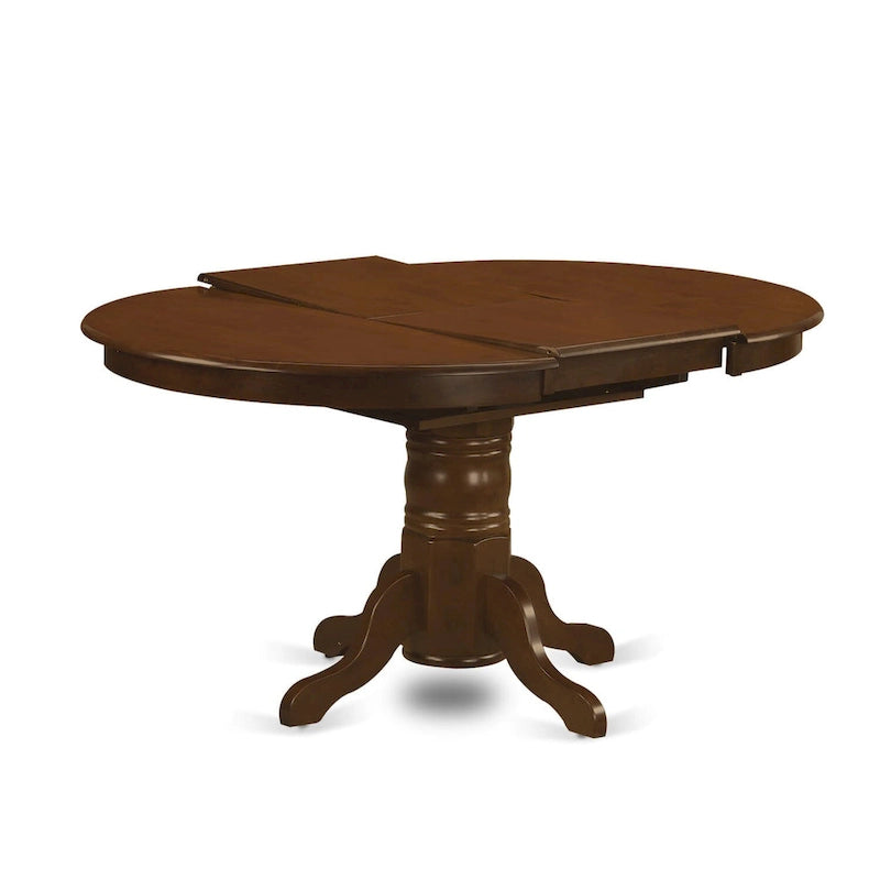 East West Furniture Ensemble de table de cuisine 7 pièces - une table de salle à manger ovale et 6 chaises de cuisine, Espresso (options de siège)