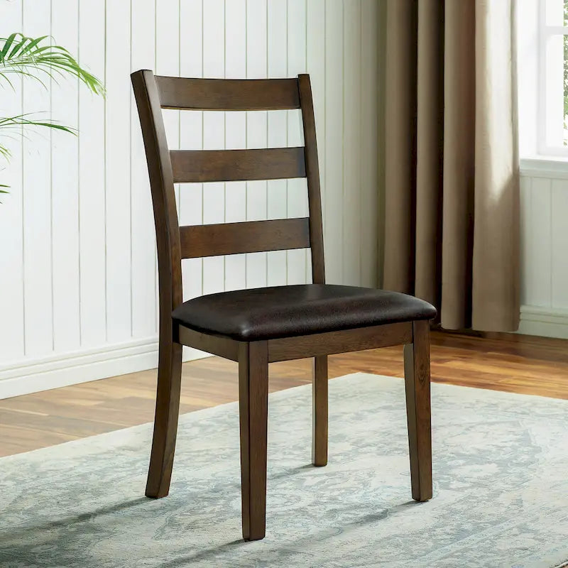 Ensemble de table à manger 5 pièces en bois massif de noyer de transition Oma par Furniture of America