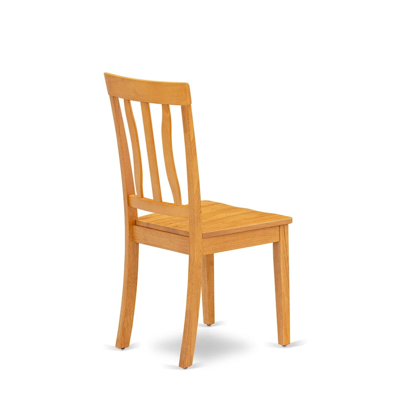 Ensemble de table de cuisine 3 pièces East West Furniture - Une table de salle à manger ronde et 2 chaises de cuisine, 36x36 pouces, chêne (options de siège)