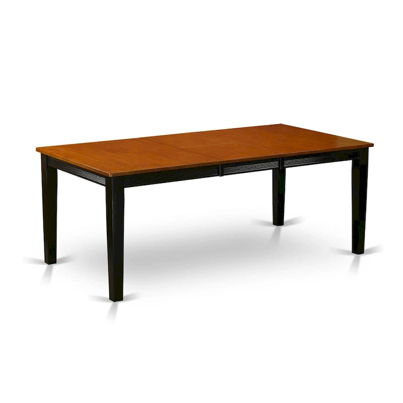 East West Furniture - Ensemble de 9 pièces pour cuisine - une table de salle à manger et 8 chaises de salle à manger, noir et cerisier (options d'assise)