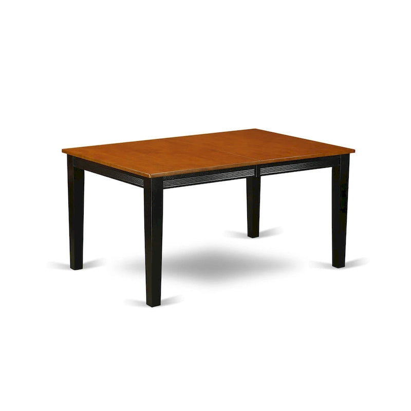 East West Furniture - Ensemble de 9 pièces pour cuisine - une table de salle à manger et 8 chaises de salle à manger, noir et cerisier (options d'assise)