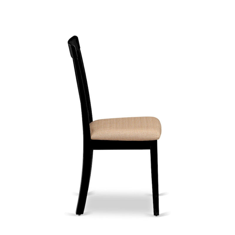 East West Furniture - Ensemble de 9 pièces pour cuisine - une table de salle à manger et 8 chaises de salle à manger, noir et cerisier (options d'assise)