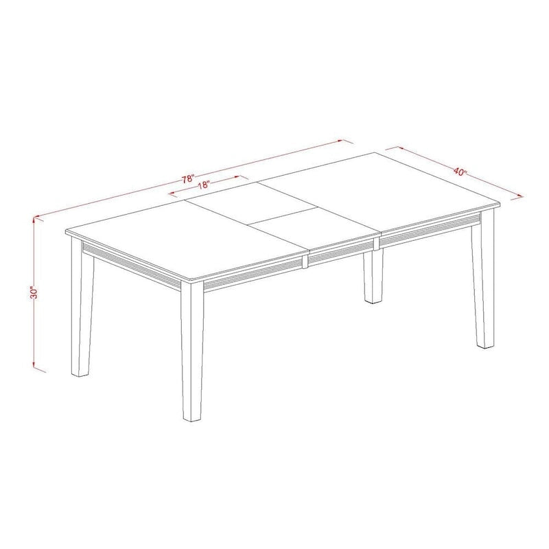 East West Furniture - Ensemble de 9 pièces pour cuisine - une table de salle à manger et 8 chaises de salle à manger, noir et cerisier (options d'assise)