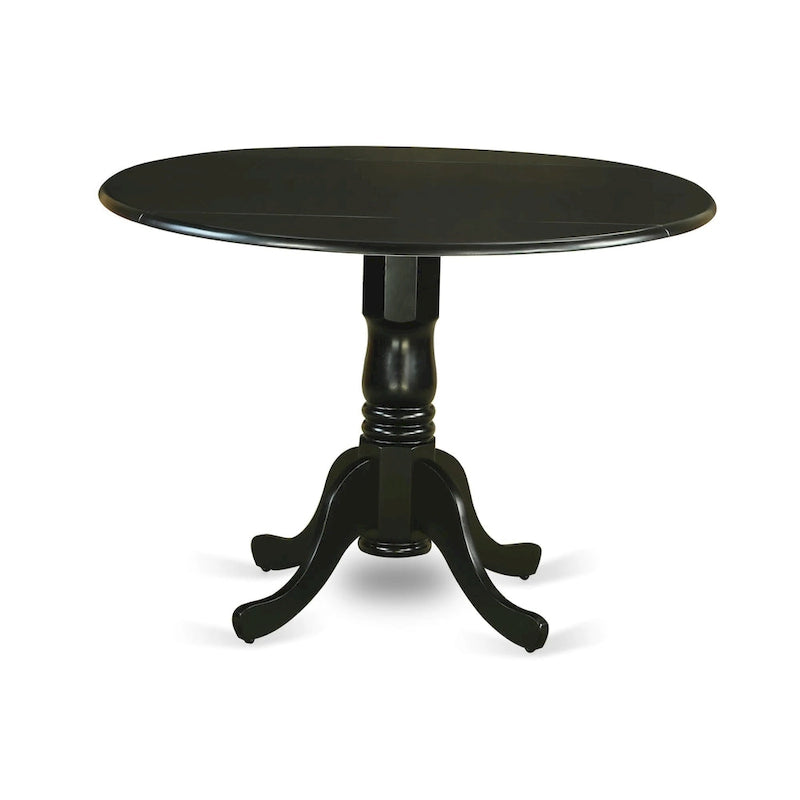 Ensemble de salle à manger East West Furniture – Une table de cuisine ronde et des chaises Parson en tissu de lin (pièces et options de finition)