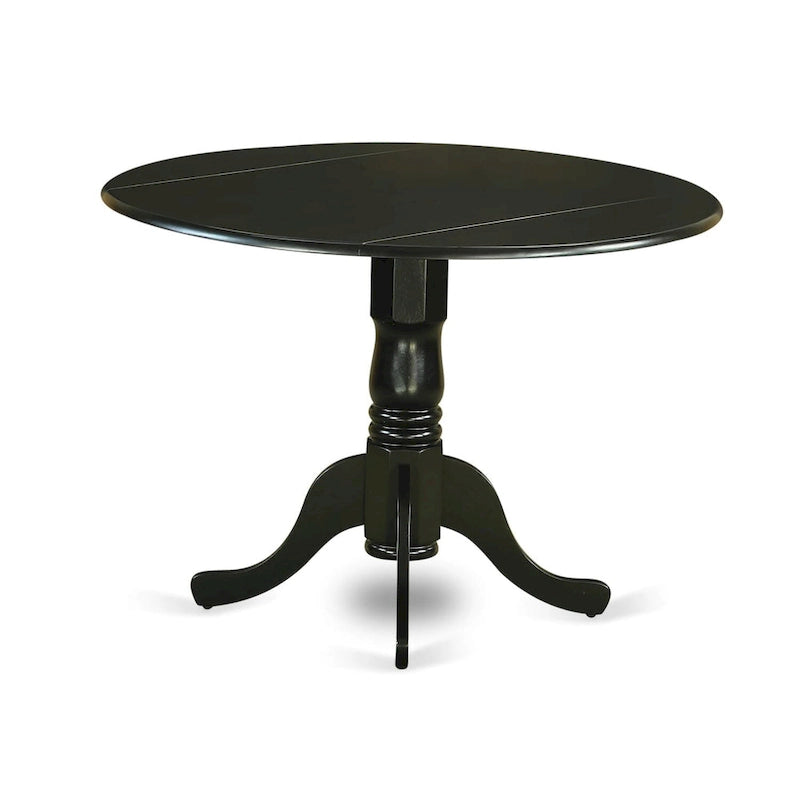 Ensemble de salle à manger East West Furniture – Une table de cuisine ronde et des chaises Parson en tissu de lin (pièces et options de finition)