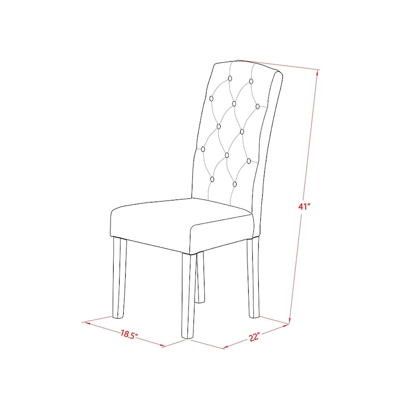 Ensemble de salle à manger East West Furniture – Une table de cuisine ronde et des chaises Parson en tissu de lin (pièces et options de finition)