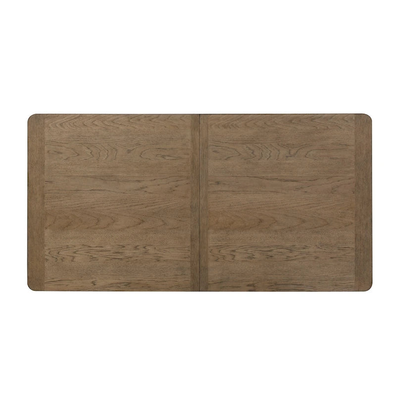 Ensemble de 7 pièces de table à tréteaux de ferme revisitée, blanc antique