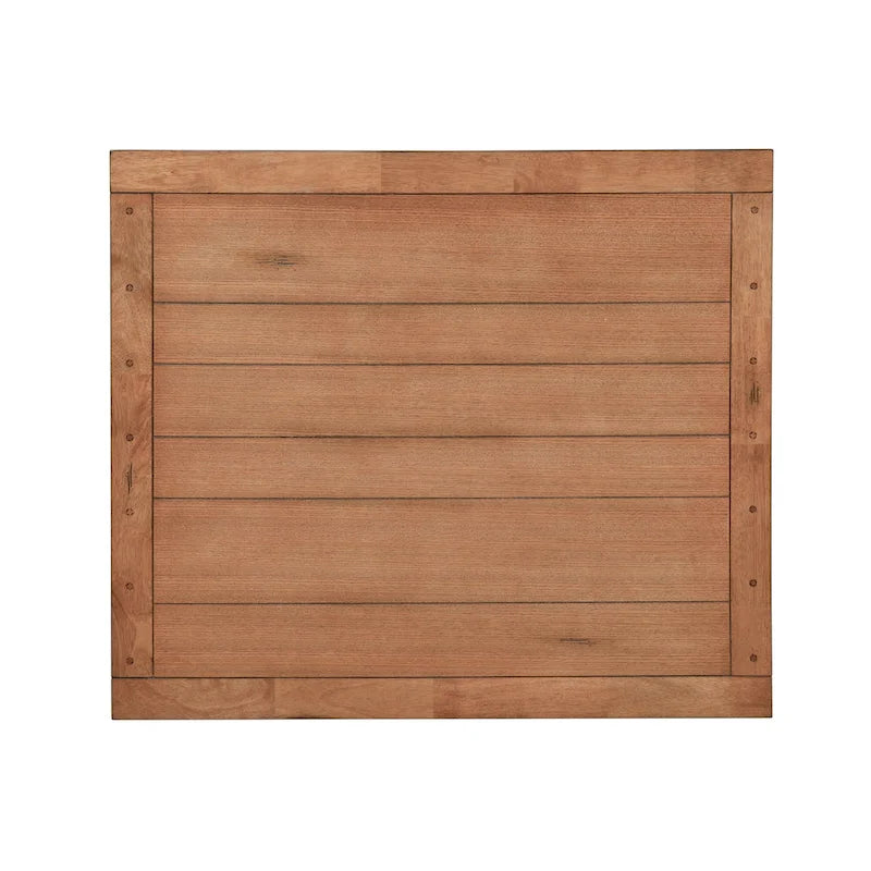 Ensemble de salle à manger rétractable Treasures Rustic Oak 5 pièces avec dossier en gerbe
