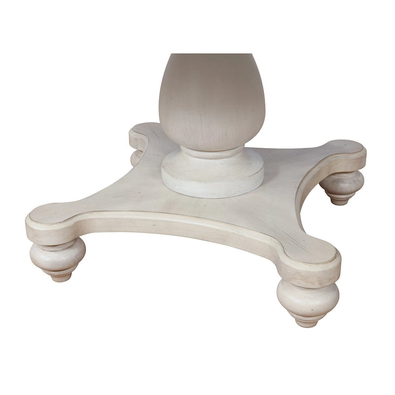 Ensemble de salle à manger 5 pièces Roundhill Furniture Arch en chêne vieilli, table ronde avec 4 chaises