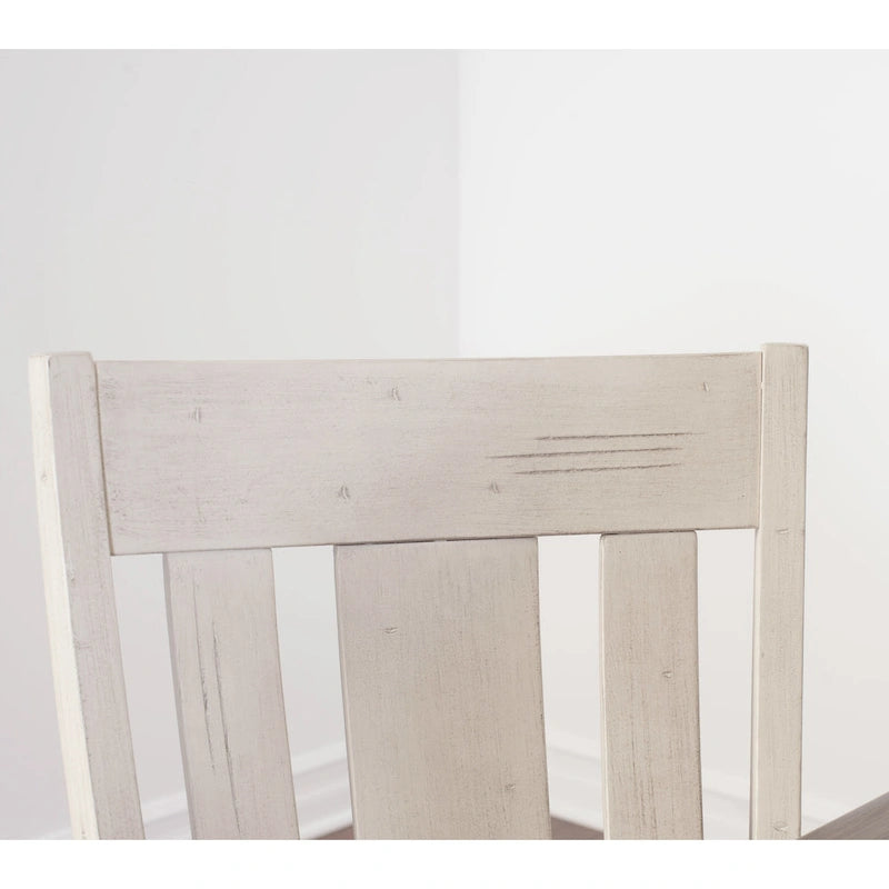 Ensemble de salle à manger 5 pièces Roundhill Furniture Arch en chêne vieilli, table ronde avec 4 chaises