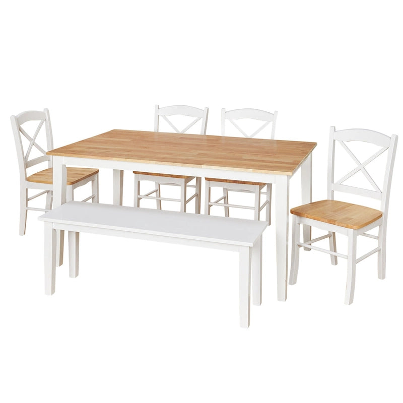 Ensemble de salle à manger 6 pièces Tiffany Simple Living avec banc de salle à manger