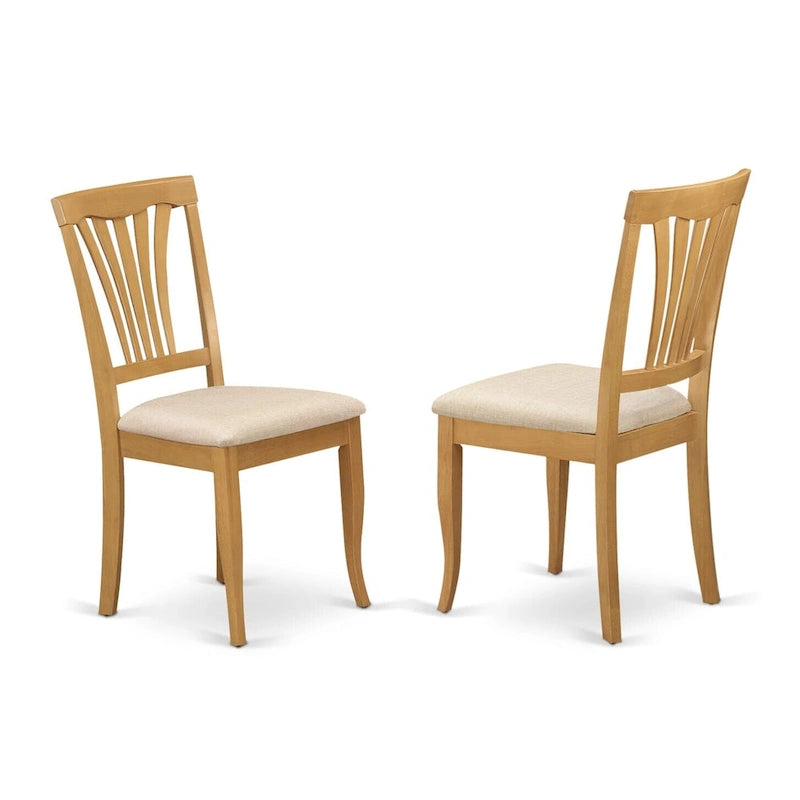 East West Furniture Ensemble de table moderne 9 pièces comprenant une table ovale en bois et 8 chaises de salle à manger, Chêne (Options de siège)
