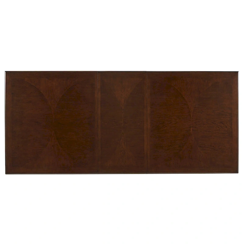Ensemble de salle à manger rectangulaire extensible en bois de cerisier foncé et tissu beige Willa par iNSPIRE Q Classic