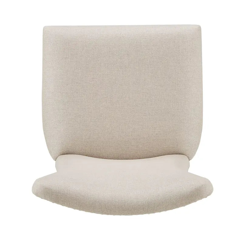 Ensemble de salle à manger rectangulaire extensible en bois de cerisier foncé et tissu beige Willa par iNSPIRE Q Classic