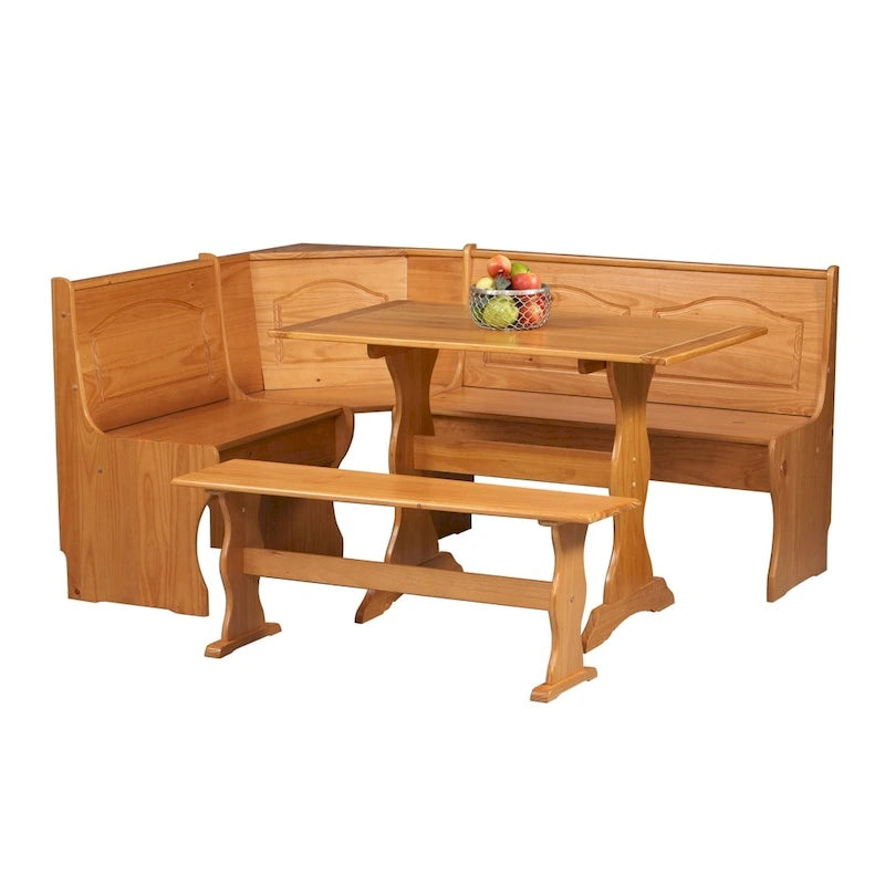 Ensemble de salle à manger en 3 pièces Linon Riki Honey Pine