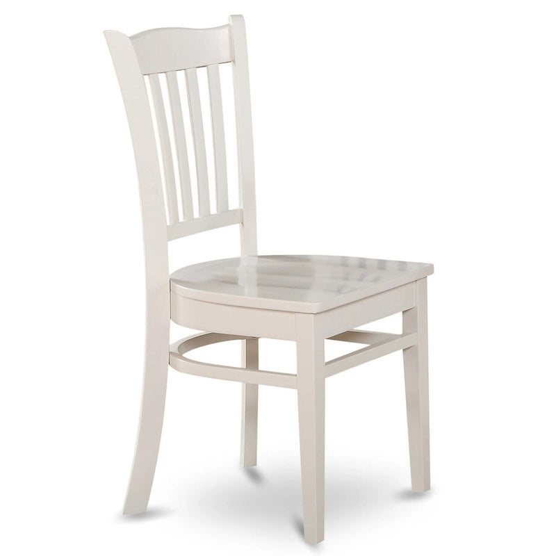 East West Furniture Ensemble de cuisine 9 pièces comprenant une table à manger rectangulaire et 8 chaises de salle à manger, blanc lin