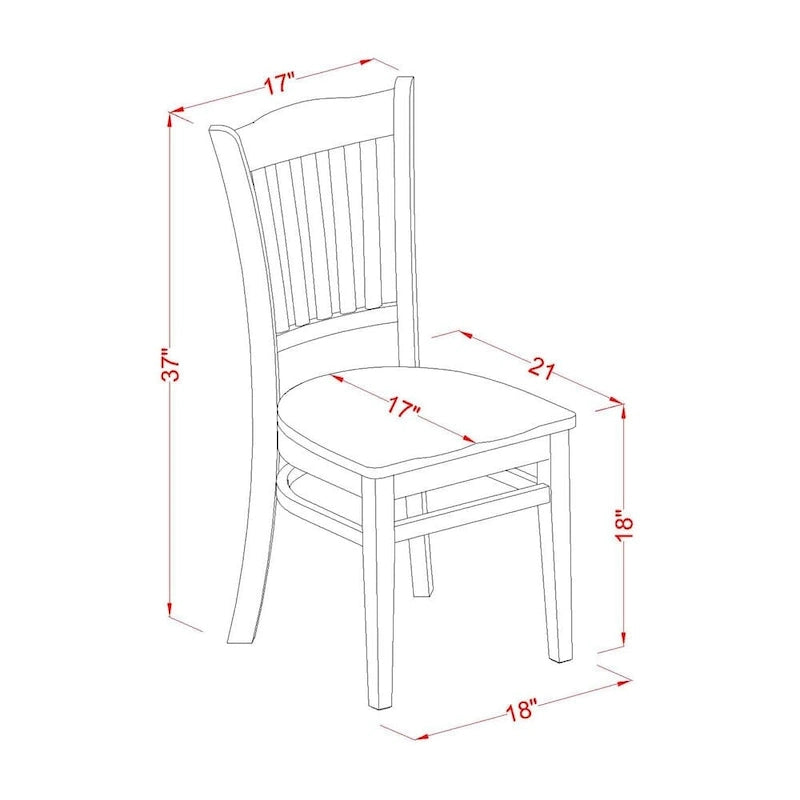 East West Furniture Ensemble de cuisine 9 pièces comprenant une table à manger rectangulaire et 8 chaises de salle à manger, blanc lin