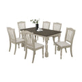 Ensemble de salle à manger bicolore élégant 7 pièces CraftPorch du milieu du siècle