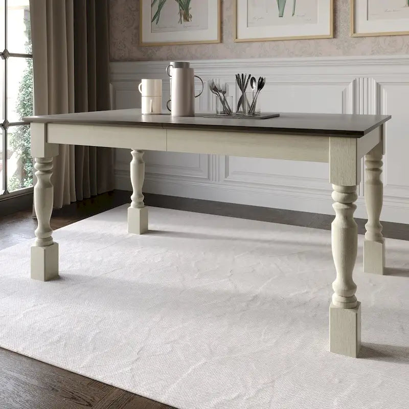 Ensemble de salle à manger bicolore élégant 7 pièces CraftPorch du milieu du siècle