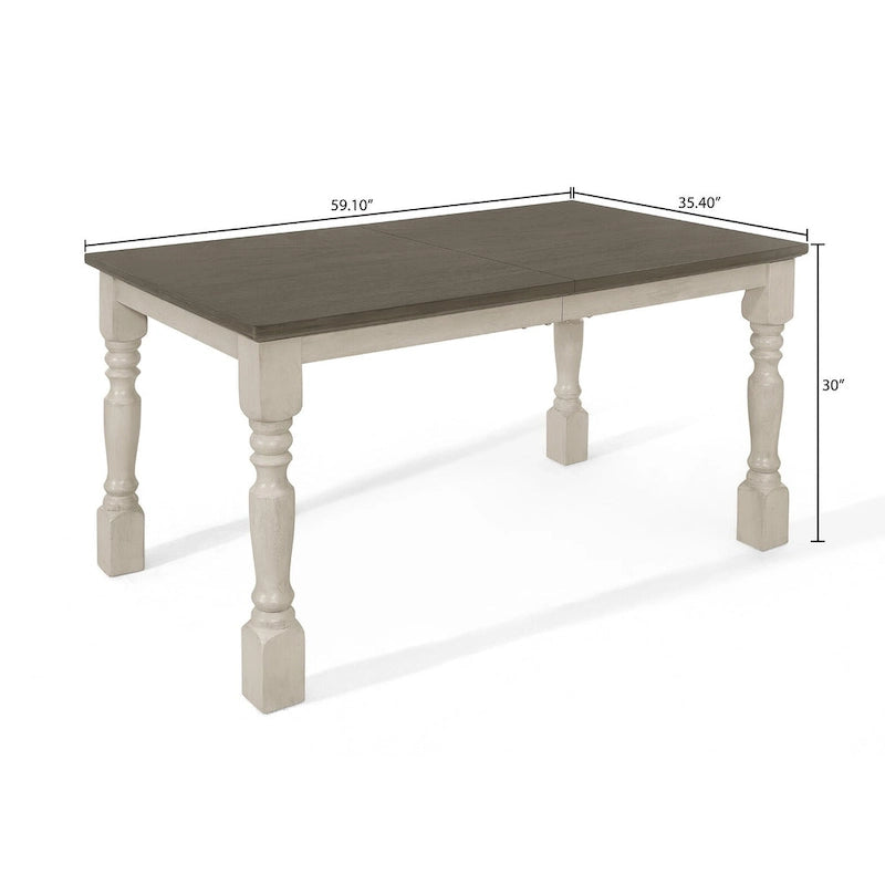 Ensemble de salle à manger bicolore élégant 7 pièces CraftPorch du milieu du siècle