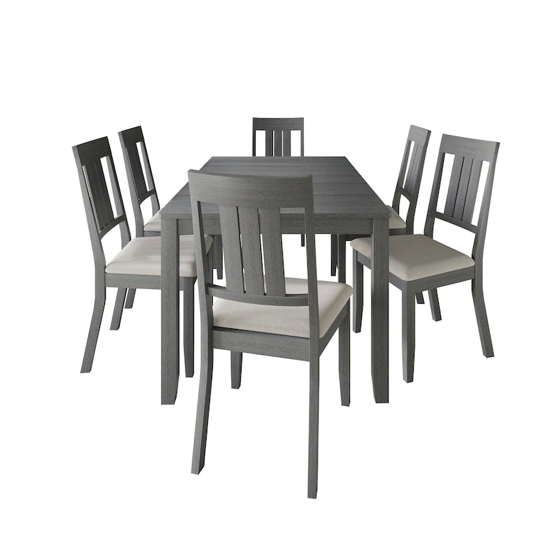 Ensemble de salle à manger classique 7 pièces en bois CraftPorch
