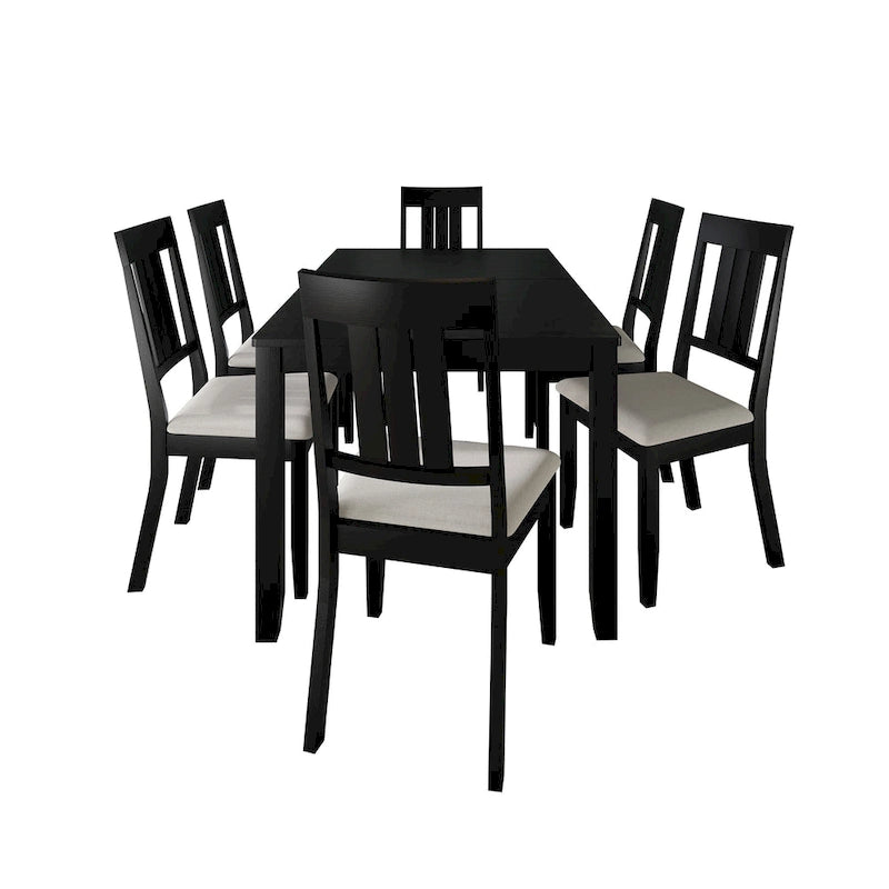 Ensemble de salle à manger classique 7 pièces en bois CraftPorch