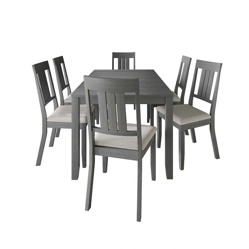 Ensemble de salle à manger classique 7 pièces en bois CraftPorch