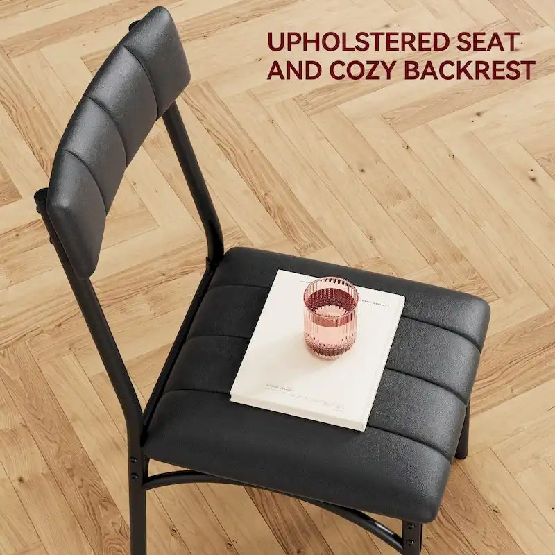 Ensemble de salle à manger 5 pièces avec 4 chaises rembourrées pour appartement