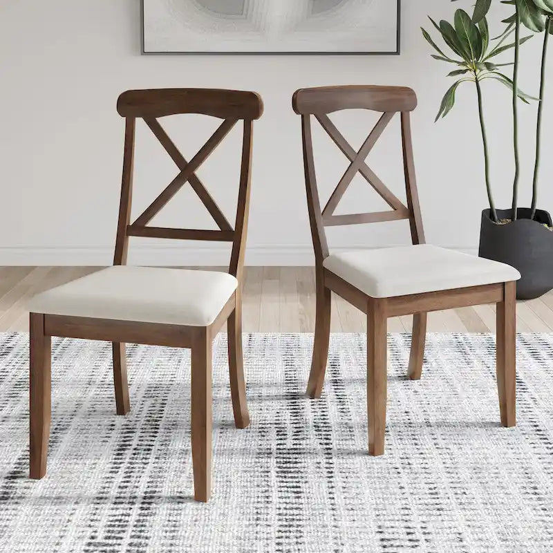 Ensemble de salle à manger 7 pièces en bois style campagnard CraftPorch