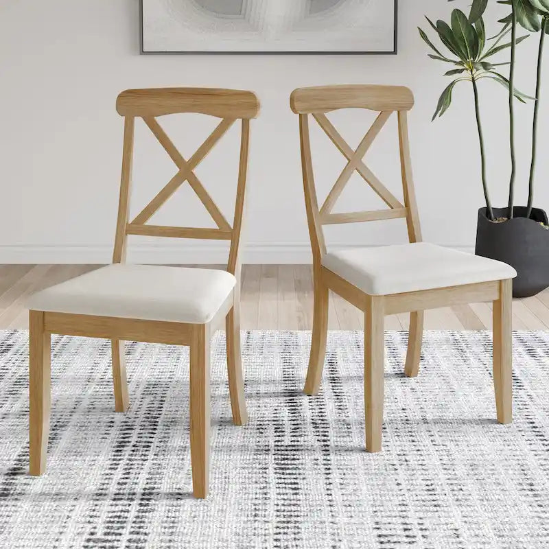 Ensemble de salle à manger 7 pièces en bois style campagnard CraftPorch