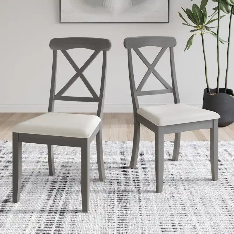 Ensemble de salle à manger 7 pièces en bois style campagnard CraftPorch