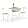 Table de salle à manger abattante de 80 cm pour petit espace, ensemble table de cuisine pour 2 personnes