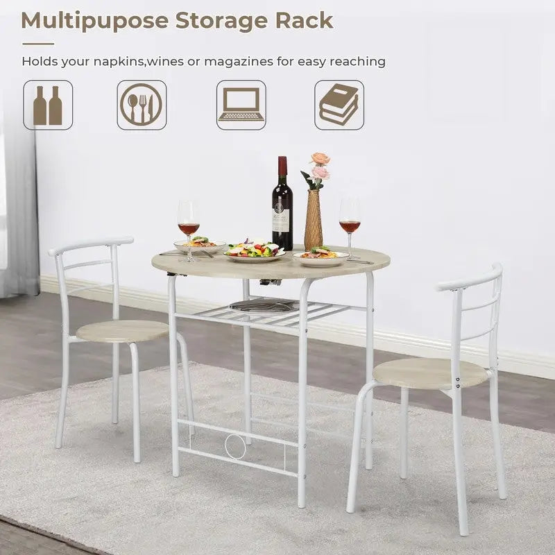 Table de salle à manger abattante de 80 cm pour petit espace, ensemble table de cuisine pour 2 personnes