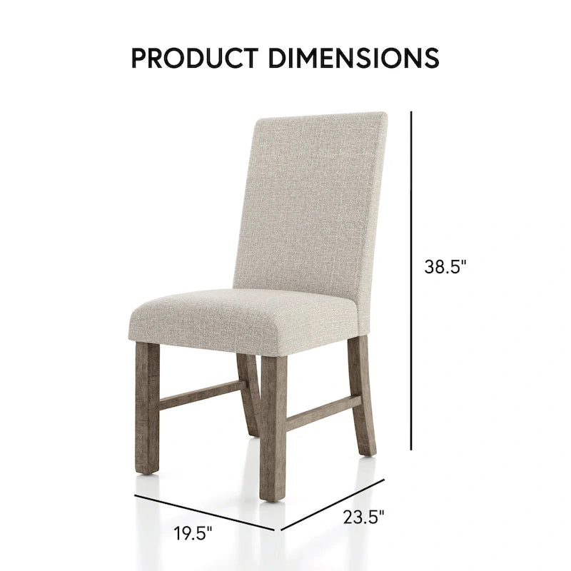 Ensemble de salle à manger 5 pièces en bois gris rustique Jusk par Furniture of America