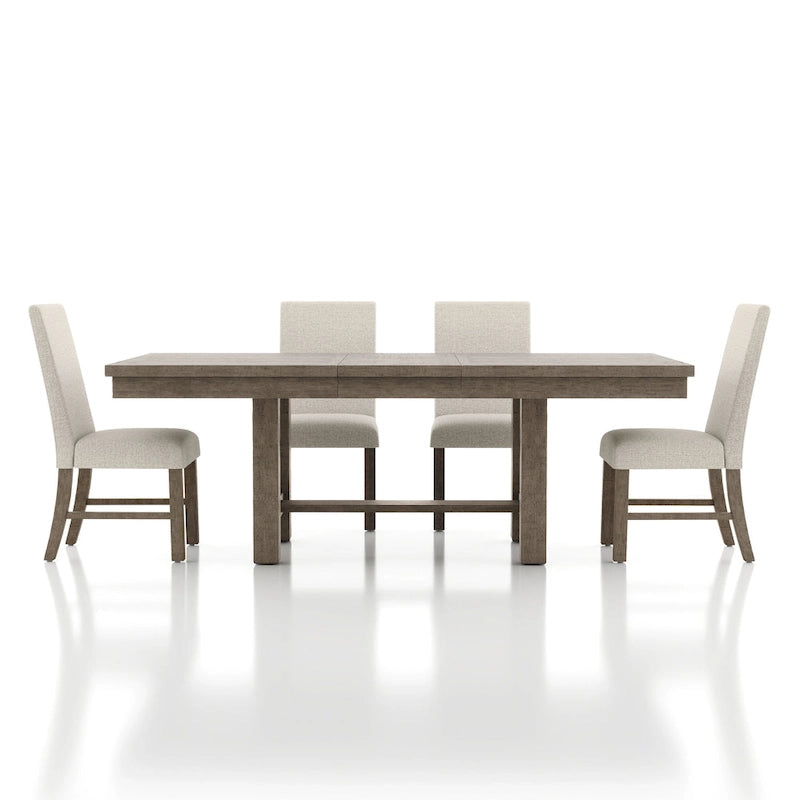 Ensemble de salle à manger 5 pièces en bois gris rustique Jusk par Furniture of America
