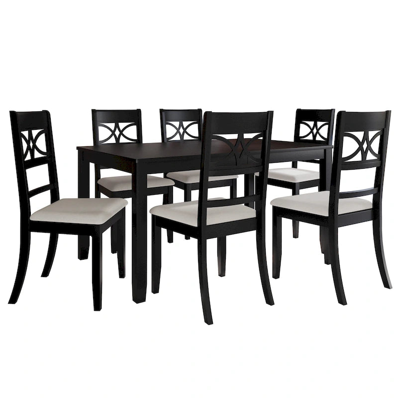 Ensemble de salle à manger en bois de 7 pièces CraftPorch Mid-Century Modern