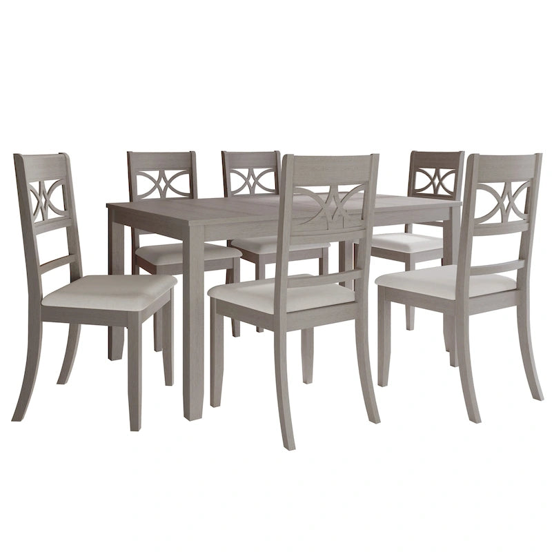 Ensemble de salle à manger en bois de 7 pièces CraftPorch Mid-Century Modern