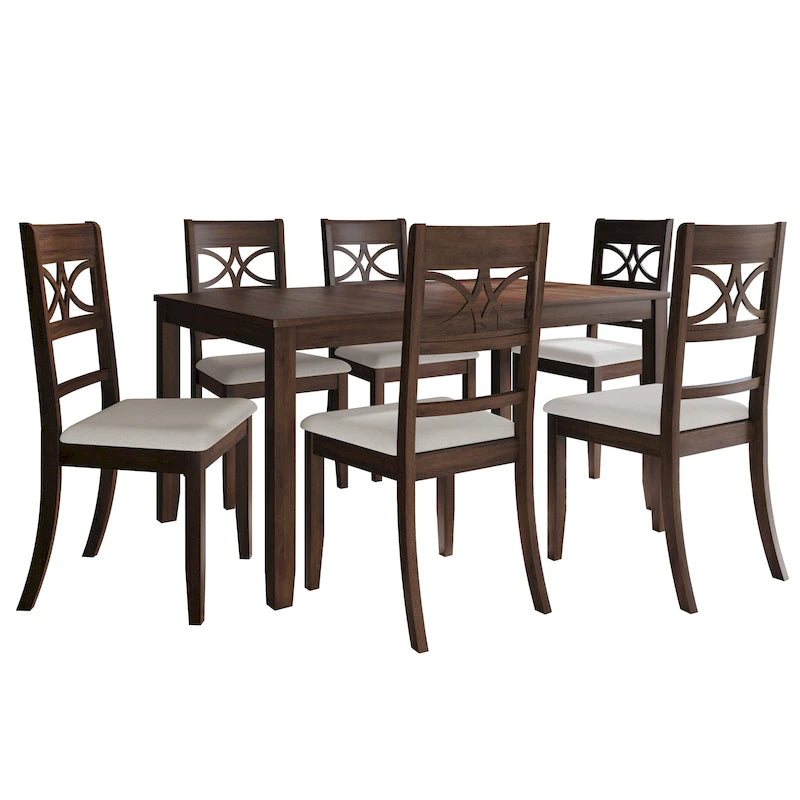 Ensemble de salle à manger en bois de 7 pièces CraftPorch Mid-Century Modern