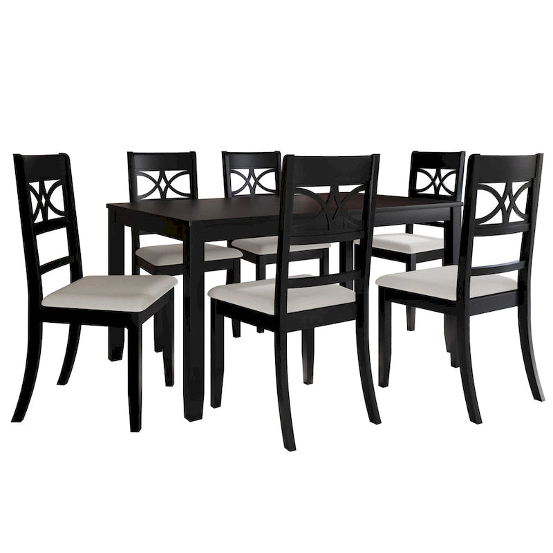 Ensemble de salle à manger en bois de 7 pièces CraftPorch Mid-Century Modern