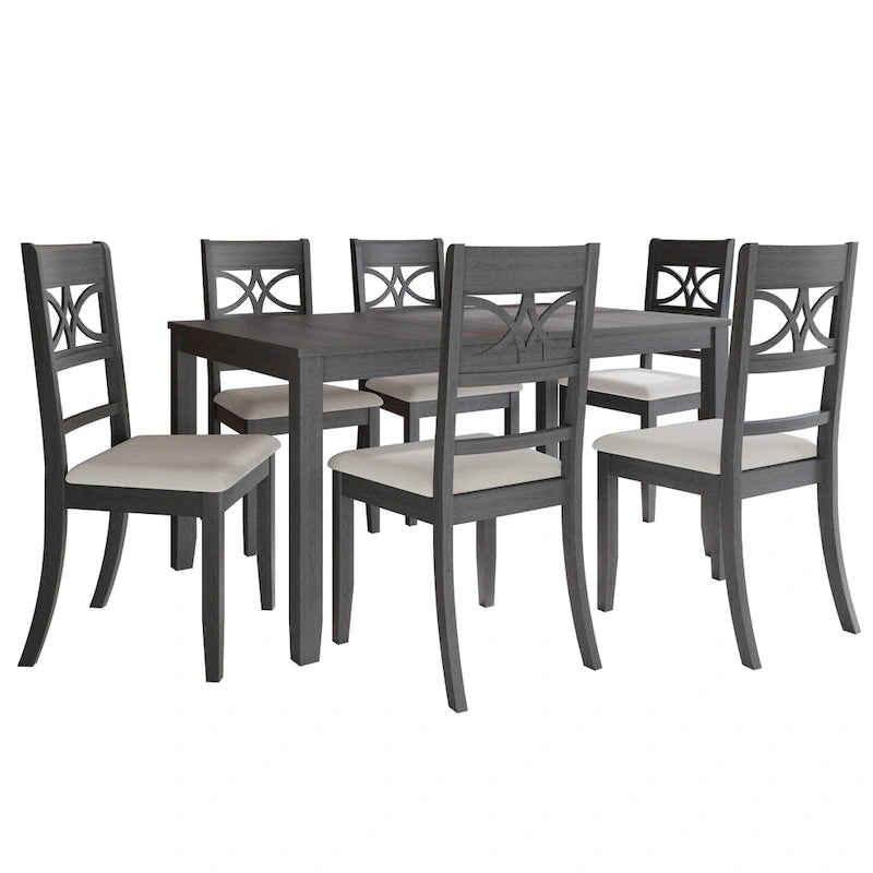 Ensemble de salle à manger en bois de 7 pièces CraftPorch Mid-Century Modern