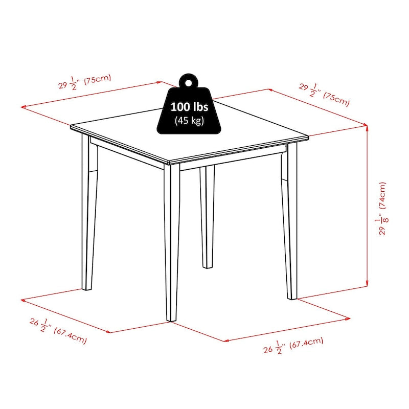 Table à manger 5 pièces avec chaises à dossier ajouré, noyer